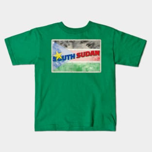 South Sudan Vintage style retro souvenir Kids T-Shirt